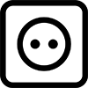 bílá zásuvka