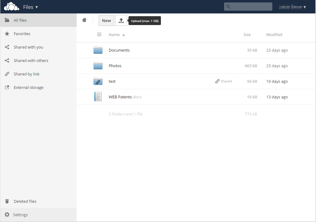 Upload file
